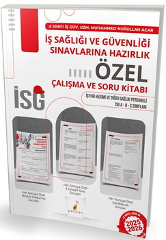 Pelikan Yayınları İş Sağlığı ve Güvenliği Sınavlarına Hazırlık İSG Özel Çalışma ve Soru Kitabı