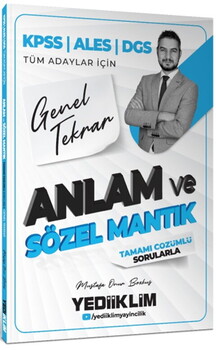 Yediiklim  2026 KPSS ALES DGS Tüm Adaylar İçin Anlam ve Sözel Mantık Tamamı Çözümlü Sorularla Genel Tekrar