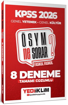  Yediiklim  2026 KPSS ÖSYM NE SORAR Genel Yetenek Genel Kültür Tamamı Çözümlü Fasikül 8 Deneme