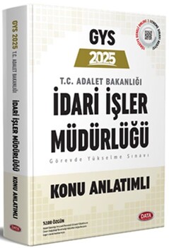  Data Yayınları 2025 GYS Adalet Bakanlığı İdari İşler Müdürlüğü Konu Anlatımlı