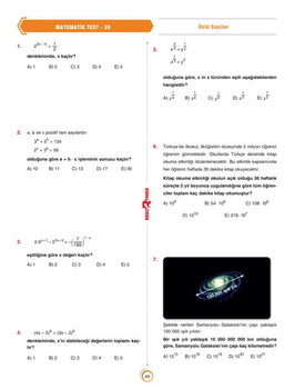  Ders Platosu TYT Matematik 7 Günde 2X Hızında Tekrar Deneme