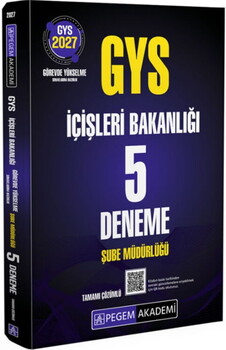 Pegem Yayınları 2027 GYS İçişleri Bakanlığı Şube Müdürlüğü 5 Deneme