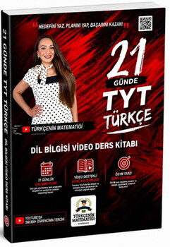  Türkçenin Matematiği TYT Türkçe 21 Günde Dil Bilgisi Video Ders Kitabı