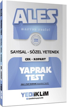 Yediiklim Yayınları 2027 Ales Sayısal Sözel Yetenek Çek Kopart Yaprak Test