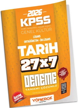 Yönerge Yayınları 2026 KPSS Tarih İLELEBET 27x7 Deneme