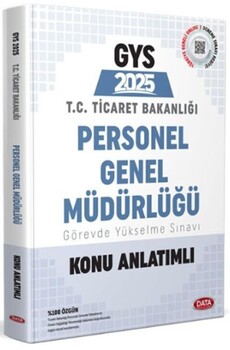  Data Yayınları 2025 GYS T.C. Ticaret Bakanlığı Personel Genel Müdürlüğü Konu Anlatımlı