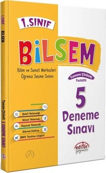 Editör Yayınları 1. Sınıf Bilsem Tamamı Çözümlü 5 Deneme Sınavı