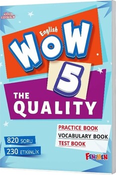  Fenomen Okul 5. Sınıf Wow English The Quality Practice Book Vocabulary Book Test Book