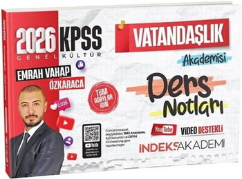  İndeks Akademi 2026 KPSS Vatandaşlık Akademisi Video Ders Notları