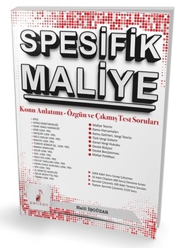  Pelikan Yayınları Spesifik Maliye Konu Anlatımı Özgün ve Çıkmış Test Soruları