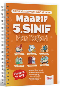  Takdir Yayınları 5. Sınıf Maarif Plan Defteri