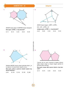  Ders Platosu TYT Geometri 7 Günde 2X Hızında Tekrar Deneme