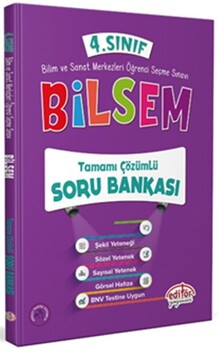  Editör Yayınları 4. Sınıf Bilsem Soru Bankası