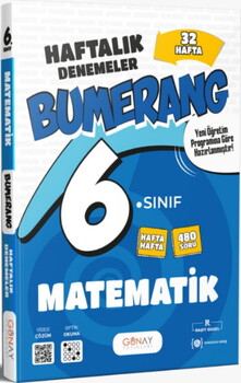  Günay Yayınları 6. Sınıf Matematik Bumerang 32 Haftalık Denemeleri