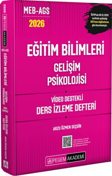 Pegem Yayınları 2026 MEB AGS Eğitim Bilimleri Öğrenme Psikolojisi Video Destekli Ders İzleme Defteri