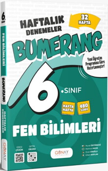  Günay Yayınları 6. Sınıf Fen Bilimleri Bumerang 32 Haftalık Denemeler
