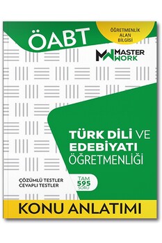  Master Work ÖABT Türk Dili ve Edebiyatı Konu Anlatımı