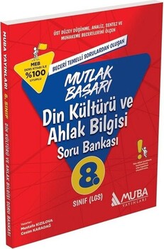  Muba Yayınları 8. Sınıf LGS Din Kültürü ve Ahlak Bilgisi Mutlak Başarı Soru Bankası