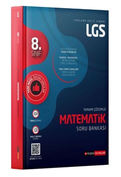  Pegem Yayınları 8. Sınıf LGS Matematik Tamamı Çözümlü Soru Bankası