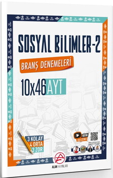  Alan Yayınları AYT Sosyal Bilimler 2 10 x 46 Denemeleri
