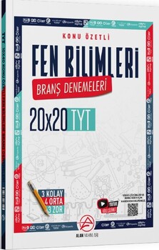  Alan Yayınları TYT Fen Bilimleri Konu Özetli 20 x 20 Branş Denemeleri