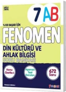  Fenomen Okul Yayınları 7. Sınıf Din Kültürü ve Ahlak Bilgisi Fenomen A ve B Soru Bankası