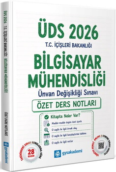 GYSAkademi 2026 ÜDS T.C. İçişleri Bakanlığı Bilgisayar Mühendisliği Özet Ders Notları