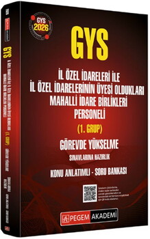  Pegem 2026 GYS İl Özel İdareleri ile Üyesi Oldukları Mahalli İdare Birlikleri Personeli Konu Anlatımlı Soru Bankası 1.Grup