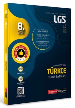  Pegem Yayınları 8. Sınıf LGS Türkçe Tamamı Çözümlü Soru Bankası