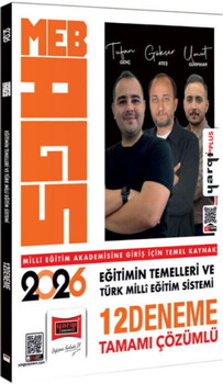  Yargı Yayınları 2026 MEB AGS Eğitimin Temelleri ve Türk Milli Eğitim Sistemi Tamamı Çözümlü 12 Deneme