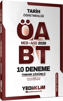 Yediiklim 2026 MEB AGS ÖABT Tarih Öğretmenliği Tamamı Çözümlü 10 Deneme Sınavı