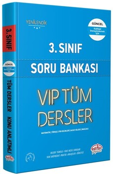 Editör Yayınları 3. Sınıf VİP Tüm Dersler Soru Bankası