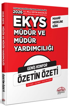 Editör Yayınları MEB EKYS Müdür ve Müdür Yardımcılığı Özetin Özeti