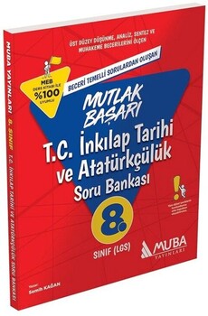  Muba Yayınları 8. Sınıf LGS T.C. İnkılap Tarihi ve Atatürkçülük Mutlak Başarı Soru Bankası