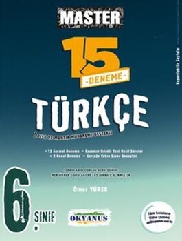  Okyanus Yayınları 6. Sınıf Master 15 Türkçe Denemesi