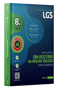  Pegem Yayınları 8. Sınıf LGS Din Kültürü ve Ahlak Bilgisi Tamamı Çözümlü Soru Bankası
