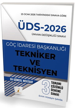  Pelikan 2026 ÜDS Göç İdaresi Başkanlığı Tekniker ve Teknisyen Tamamı Çözümlü 3 Deneme Sınavı