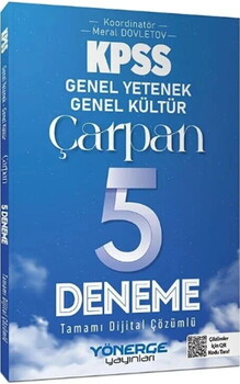  Yönerge Yayınları KPSS Genel Yetenek Genel Kültür Çarpan 5 Deneme