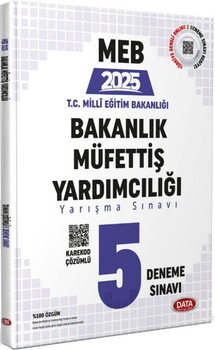  Data Yayınları 2025 MEB Bakanlık Müfettiş Yardımcılığı 5 Deneme Sınavı