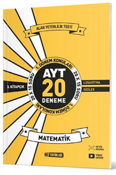  Hız Yayınları AYT Matematik 20 li İlk Dönem Deneme 3. Kitap