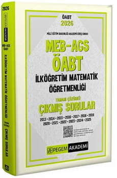 Pegem Akademi 2026 ÖABT MEB AGS İlköğretim Matematik Öğretmenliği Çıkmış Sorular