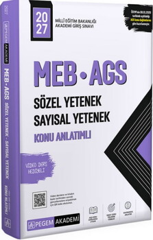  Pegem Yayınları 2027 MEB AGS Sözel Yetenek Sayısal Yetenek Konu Anlatımlı