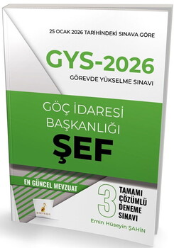  Pelikan 2026 GYS Göç İdaresi Başkanlığı Şef Tamamı Çözümlü 3 Deneme Sınavı