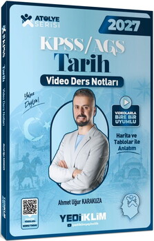 Yediiklim 2027 KPSS AGS Atölye Serisi Genel Kültür Tarih Video Ders Notları