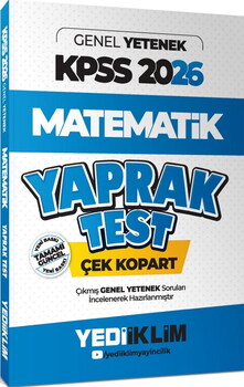 Yediiklim  2026 KPSS Genel Yetenek Matematik Çek Kopart Yaprak Test