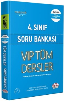  Editör Yayınları 4. Sınıf VİP Tüm Dersler Soru Bankası