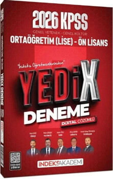 İndeks Akademi 2026 KPSS Lise Ortaöğretim Ön Lisans YEDİX 7 Deneme Çözümlü