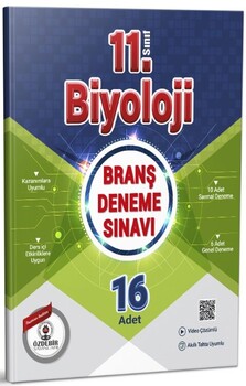  Özdebir Yayınları 11. Sınıf Biyoloji Branş Deneme Sınavı