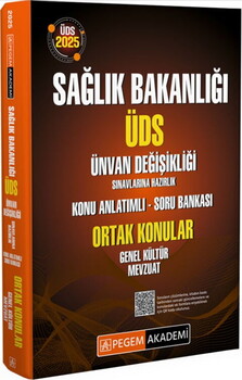  Pegem Yayınları 2026 ÜDS Sağlık Bakanlığı Ortak Konular Genel Kültür Mevzuat Konu Anlatımlı Soru Bankası