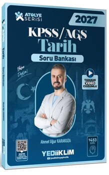 Yediiklim Yayınları 2027 KPSS AGS Atölye Serisi Genel Kültür Tarih Tamamı Video Çözümlü Soru Bankası